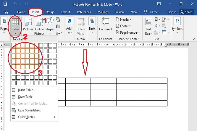 Microsoft Word Tutorial Table Creation
